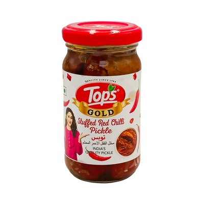 [I0001126] Tops Stuffed Red Chilli Pickles 200 g