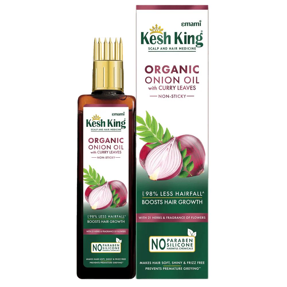Kesh King Organic Onion With Curry Leaves Oil 100 ml