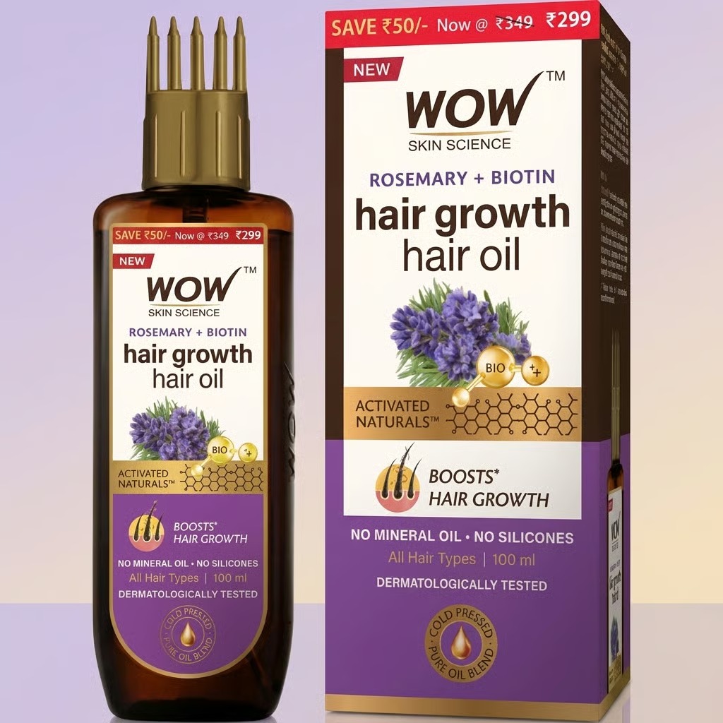 Wow Rosemary With Biotin Hair Oil 100 ml